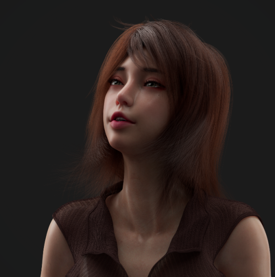 角色C4D + Redshift 女性角色肖像渲染角色-Seven Studio